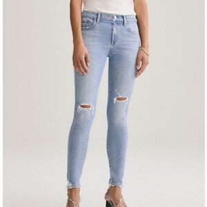 Agolde Sophie Ankle Skinny Jeans, High Waisted, Light Blue, size 29